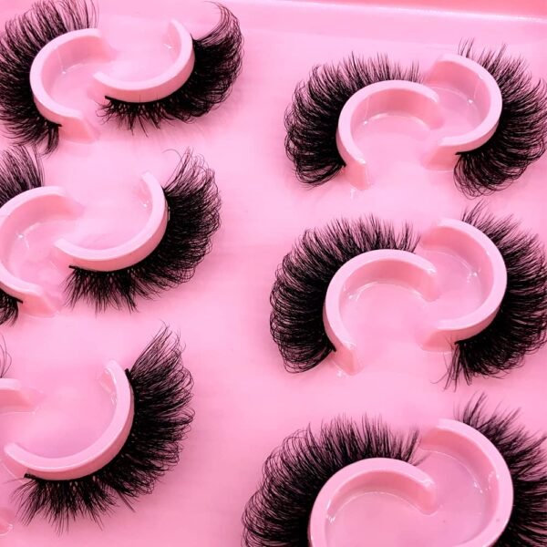 71FQw6PImNL._SL1000_.jpg HBZGTLAD 6 Pairs Fluffy False Eyelashes Natural Faux Mink Strip 3D Lashes Pack (MSD-4)
