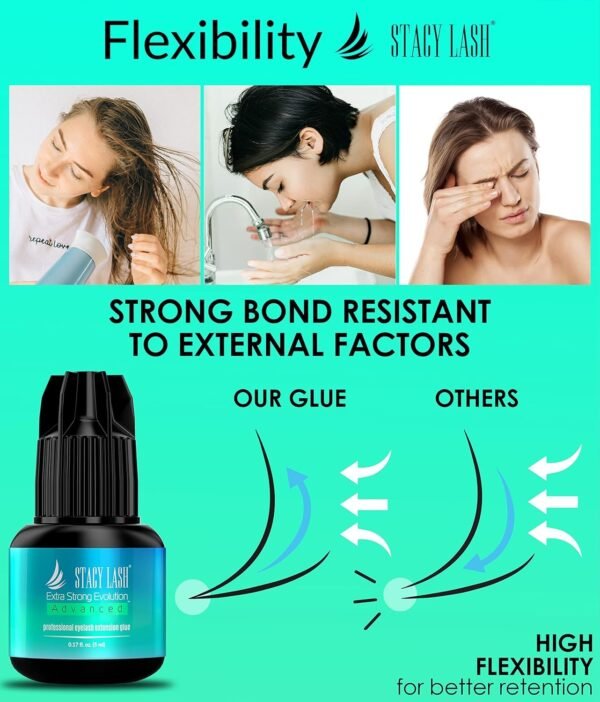 71FUUVth-gL._SL1500_.jpg Stacy Lash Extra Strong Evolution Advanced Eyelash Extension Glue (0.17fl.oz/5ml)/ 1Sec Dry /6Weeks Retention/Black Adhesive/Professional Supplies