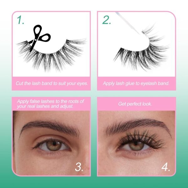 71FsiVtzpoL._SL1500_.jpg False Eyelashes Fluffy Look Strip Lashes Mink Wispy Fake Lashes Charming Fake Eyelashes By GEMERRY, 10 Pairs