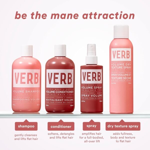 VERB Volume Dry Texture Spray- Boosts Volume, Adds Fullness & Weightless Grit - Sulfate, Paraben and Gluten Free