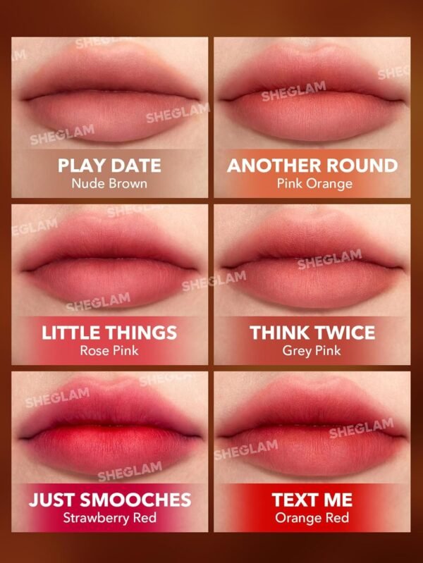 71G5KQ2ltFL._SL1500_.jpg SHEGLAM Soft Haze Lip Blur Waterproof Liquid Lipstick Matte Transfer-Proof Lip Tint Lasting Super Stay Lip Stain-Just Smooches