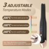 Mini Cordless Hair Straightener Portable Straight Curl Dual Purpose Hair Straightening Irons Fast Heating Hair Care with 3 Temperature Settings and Auto Shut-Off Hair Styling Tools for Women (Black)