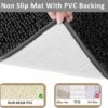 Bathroom Rugs Set Non Slip 3 Piece Bath Mat Washable Chenille Bath Rugs with PVC Backing Bath Carpet,Absorbent Bathroom Mats with Toilet Rug,Bath Mats for Bathroom,Bedroom, Kitchen,Tub,Home Decor