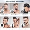 Beard Trimmer for Men,IPX7 Waterproof Electric Razor Shavers,Hair Trimmer for Nose Mustache Face Body,Cordless Clippers,Gifts for Men,22 Piece Beard Grooming Kit Black
