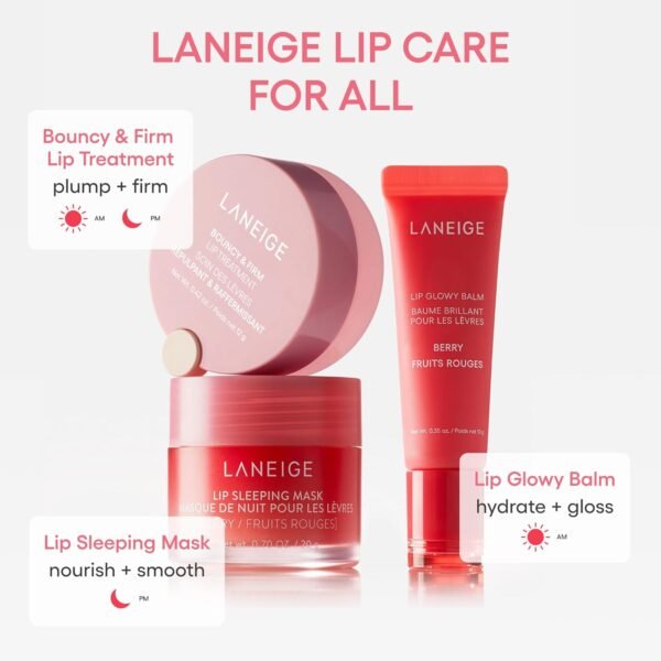 71Gahe0JIRL._SL1500_.jpg LANEIGE Bouncy & Firm Lip Treatment: Plumping & Firming Lip Care with Peony & Collagen Complex, Ceramide Capsules, & 5D Hyaluronic Acid for Hydration