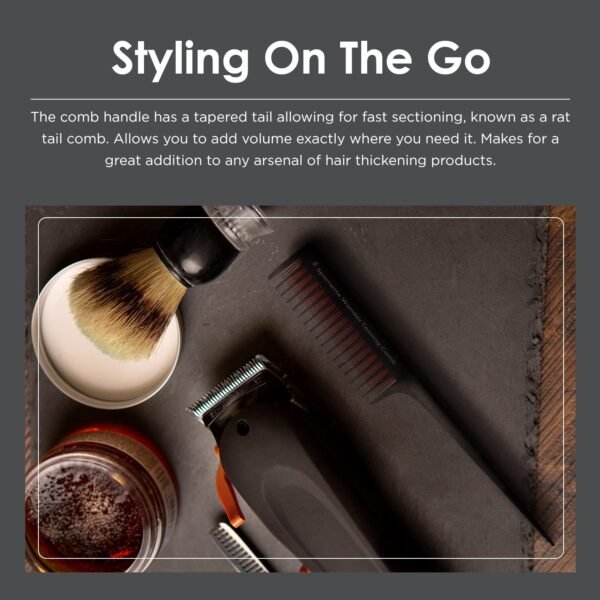 Spornette Little Wonder Rat Tail Comb - Hair Comb for Teasing, Backcombing & Sectioning - Adds Hair Volume to Fine & Thinning Hair - Heat-Resistant, Durable & Portable