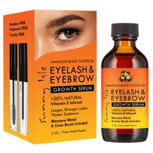 71GkiYN4pL._SL1500_.jpg Sunny Isle Jamaican Black Castor Oil Eyelash & Eyebrow Growth Serum (Pack of 2)