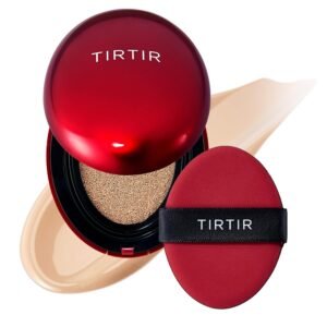 TIRTIR Mask Fit Red Cushion Foundation | Full coverage, Weightless, Skin fit, Satin Glow Finish, Korean Makeup, beauty, Tattoo cover up, Buildable (#23N Sand, 0.63 Fl Oz)