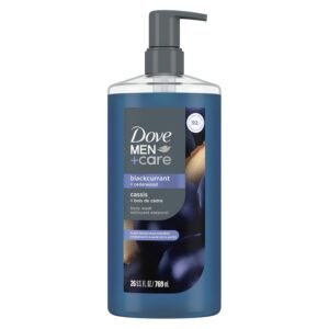DOVE MEN + CARE Body Wash Blackcurrant to Rebuild Skin in the Shower with Plant-Based Cleansers and Moisturizers 26 Fl Oz