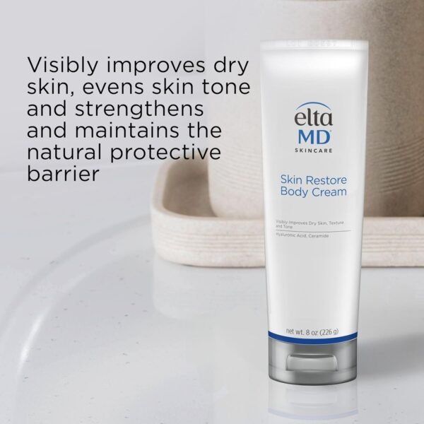 EltaMD Skin Restore Body Cream, Fragrance-Free Lotion for Women with Hyaluronic Acid and Niacinamide, Body Moisturizer, 8 oz Tube