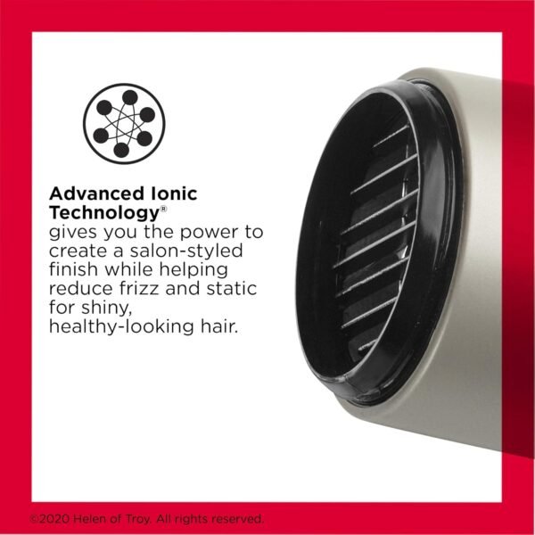 REVLON Turbo Hair Dryer with Advanced Ionic Technology, Ceramic Coating | Turbo Heat and Cold Shot Features, 1875 Watts for Fast Drying and Shine (Silver)