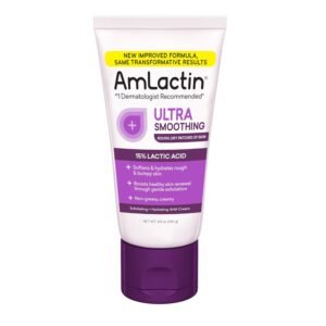 AmLactin Ultra Smoothing - 4.9 oz Body & Hand Cream with 15% Lactic Acid - Exfoliator and Moisturizer for Rough and Bumpy Dry Skin (Packaging May Vary)