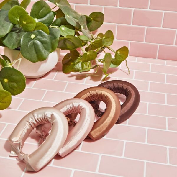 Kitsch Satin Hair Curlers, Heatless Curling Rod - Jumbo Flexi Rod, Heatless Hair Curler - Hair Curlers to Sleep In - No Heat Overnight Curls - For All Hair Types and Texture - 4pcs Rosewood