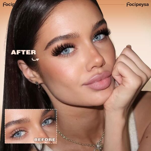 71HBVspeCRL._SL1500_.jpg Focipeysa Eyelash Extensions 200D Lash Clusters 14-20MM Lashes Extensions Thick Lash Clusters D-Curly Individual Lashes Extensions Soft Reusable Cluster Lash Extension DIY Lash Cluster Extensions