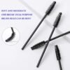GUMIKE 100 Pcs Disposable Eyelash Mascara Brushes for Eye Lashes Extension Eyebrow and Makeup (Black)