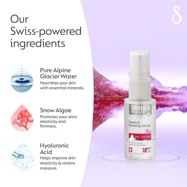 71HJcTUH5L._SL1500_.jpg Anti Age Elasticity Boosting Serum, 30 Ml, Instant Hydration & Collagen Boosting, Reduce Fine Lines & Wrinkles, Enriched With Snow Algae & Alpine Glacier Water For All Skin Types White