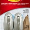 Command Medium Bath Hooks, Holds up to 3 lb, 2 Shower Hooks, 4 Water Resistant Strips, Brushed Nickel Colored, Damage Free Bathroom Organization for Robes, Towels, or Loofahs