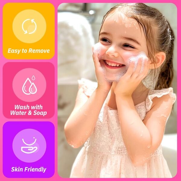 ULOVEME Kids Makeup Sets for Girls 5-8 - Real, Non Toxic, Washable Make Up Toy - Umicorn Toys Gift for Girls Birthday (Pink Umicorn + Rings2)