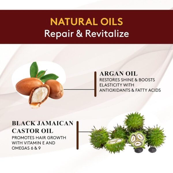71HV7UEK-9L._SL1500_.jpg OKAY Pure Naturals Black Jamaican Castor Oil with Argan Oil - Castor for Hair Health, Moisture for Skin, Face, Scalp, Eyelashes, Eyebrows, for Men & Women - 4 Fl Oz Glass Bottle (1 Pack)