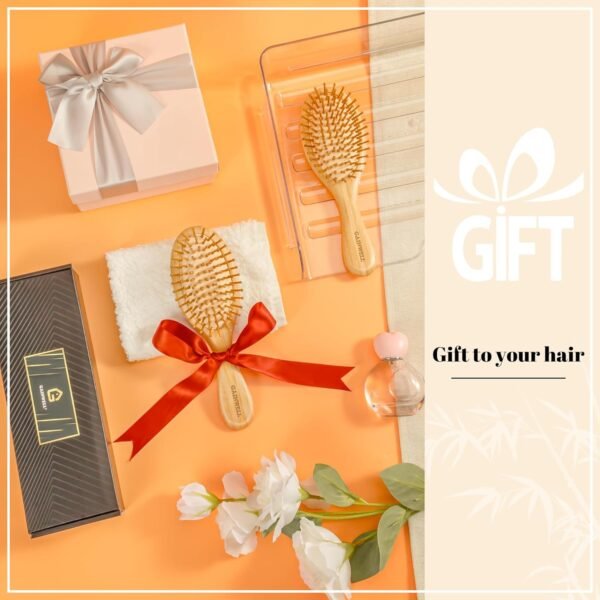 71HalPpjUyL._SL1500_.jpg Bamboo Hair Brush for Hair Growth, Natural Bamboo Bristles Detangling Wooden Paddle Hairbrush for Massaging Scalp, for Women Men and Kids, for All Hair Types, with Ergonomic handle