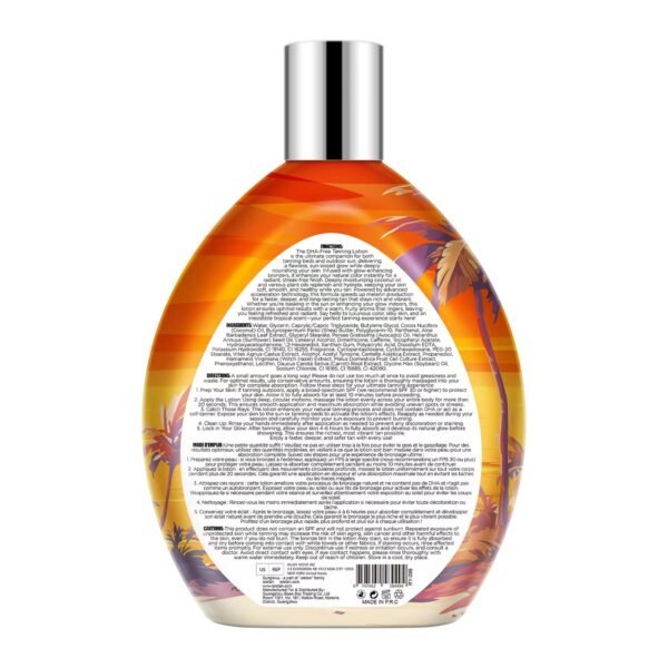 71Hf3TsVxEL._SL1500_.jpg Bronzing Tanning Lotion Accelerator for Indoor Tanning Bed Cream to Get Dark Fast Tan, Sunbed Lotion w/Tattoo Protecting Formula, DHA Free, 13.5oz