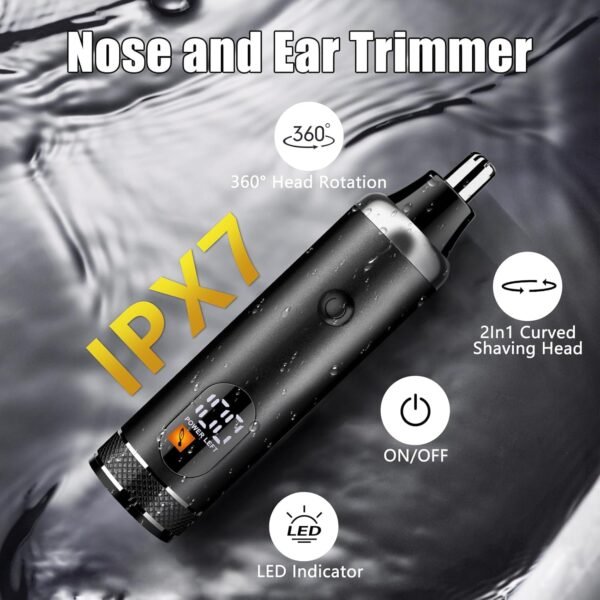 Professional Hair Clippers and Trimmer Set for Men, Beard Trimmer & Foil Shaver & Nose Trimmer Kit, Cordless Mens Clippers and Grooming Kit for Hair Cutting, Beard Styling, Home, Barber