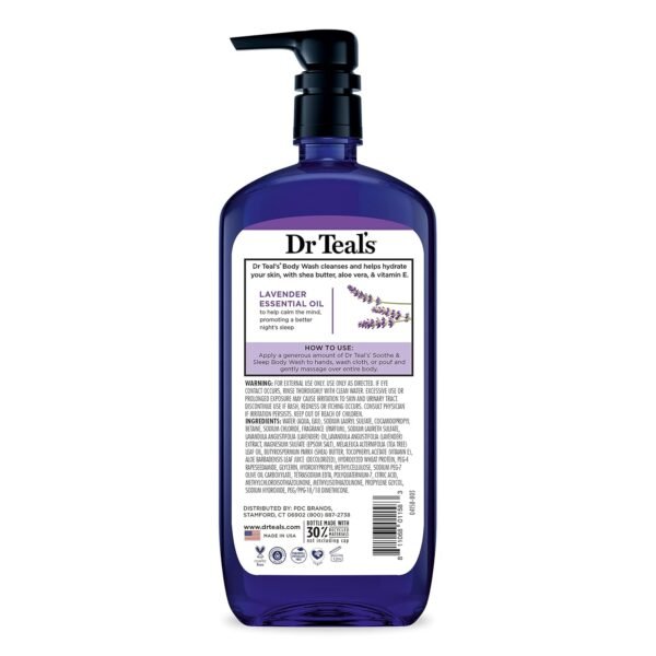 Dr Teal's Body Wash With Pure Epsom Salt, Detoxify & Energize With Ginger & Clay, 24 fl oz (Pack of 4)