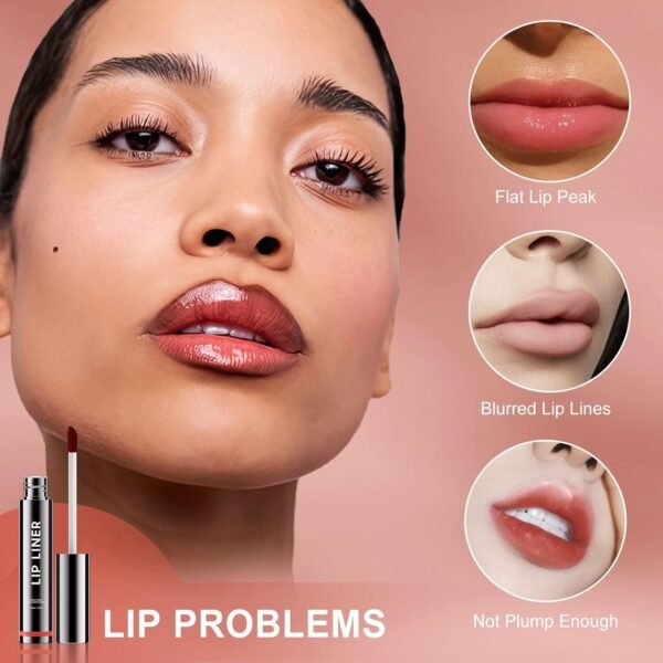 OETUIOW Lip Stain Peel off, Long-Lasting Lip Liner Stain, Moisturizing & Enhancing Complexion for All Skin Types Women, Waterproof, Easy to Use (Rose)