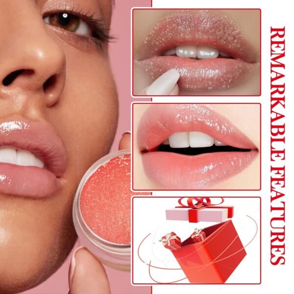 71Hxe5ovI1L._SL1500_.jpg 2PCS Strawberry & Orange Conditioning Lip Scrub Kit,Moisturizing Lip Sleeping Mask Long Lasting Hydrating Lip Scrubber Exfoliator Lip Care Products for Men & Women