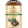 71I5OO7Qy8L._SL1500_.jpg Handcraft Blends Cold-Pressed Organic Castor Oil in Glass Bottle - 16 Fl Oz - 100% Pure and Natural - Premium Grade Carrier Oil for Hair Growth, Eyelashes and Eyebrows - Hair and Body
