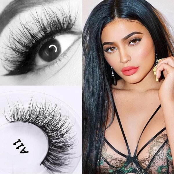71I99eU5L3L._SL1020_.jpg Veleasha Lashes 100% Real Mink 3D luxurious False Eyelashes Hand-made Natural Long Cross False Lashes for Makeup 1 Pair Pack (No.A11)