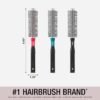 71I9Pk0SLmL._SL1500_.jpg Conair Style & Volumize Metal Round hair brush - Blow Drying brush - Hairbrush for Short Hair Length - Color at random -1 Count