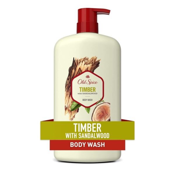 Old Spice Cleansing Body Wash for Men, 24/7 Shower Fresh with Lasting Scent, Cleanse & Refresh, Gentle on Skin, Vitamin B3, Timber with Sandalwood + Cypress Scent, 30 oz (Pack of 4)