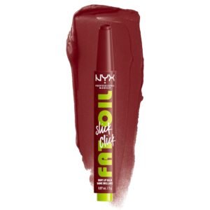 71ICVEw3sJL._SL1500_.jpg NYX PROFESSIONAL MAKEUP Fat Oil Slick Click, Lightweight, Buildable, Pigmented Vegan Lip Balm - In A Mood