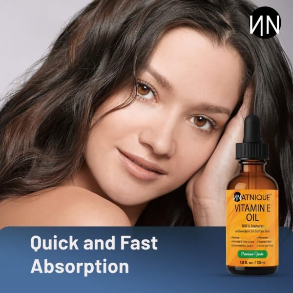 71IDNoVHNNL._AC_SL1500_.jpg Vitamin E Oil 1oz 100% Natural for Nails, Hair, Face, Eyebrows, Eyelashes, and Body. Non-GMO, Natural D-Alpha Tocopherol. for Nail Growth, and Vitamin E for Skin