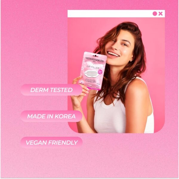 71IGlkTN6lL._SL1208_.jpg Instant Lip Filler for Plumped Lips in 30 Mins by Vitamasques, 3 Pack - Korean Skin Care Vegan Collagen, Hyaluronic Acid & 400 Dissolving Micro-Dart Tech for Instant & Long-Lasting Results