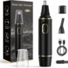 Nose Hair Trimmer for Men, 2025 Painless USB Rechargeable Nose Hair Trimmer, Ear and Nose Hair Trimmer for Men, Professional Facial Hair Trimmer with IPX7 Waterproof Dual Edge Blades