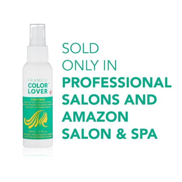 Framesi Color Lover Stop Frizz, 3.4 fl oz, Anti-Humidity Serum and Split End Repair, Color Treated Hair, Travel Size
