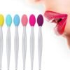 71IfjvkiSKL._AC_SL1500_.jpg Lip Scrub Brush Tool,Double-Sided Silicone Exfoliating Lip Brushes Kits,Gentle Lip Exfoliator Scrubber Brush for Smooth,Soft,Bright,Fuller Healthy Lips (Oval - 6Colors)