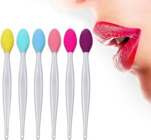71IfjvkiSKL._AC_SL1500_.jpg Lip Scrub Brush Tool,Double-Sided Silicone Exfoliating Lip Brushes Kits,Gentle Lip Exfoliator Scrubber Brush for Smooth,Soft,Bright,Fuller Healthy Lips (Oval - 6Colors)