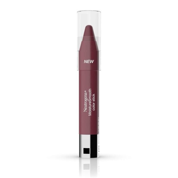 71ImRDFLB9L._SL1500_.jpg Neutrogena MoistureSmooth Color Stick for Lips, Moisturizing and Conditioning Lipstick with a Balm-Like Formula, Nourishing Shea Butter and Fruit Extracts, 80 Rich Raisin,.011 oz