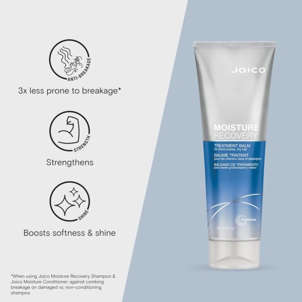 Joico Moisture Recovery Treatment Balm | For Thick, Coarse, Dry Hair | Replenish Moisture | Restore Smoothness & Elasticity | Strengthen Hair | Reduce Breakage & Frizz | With Jojoba Oil & Shea Butter