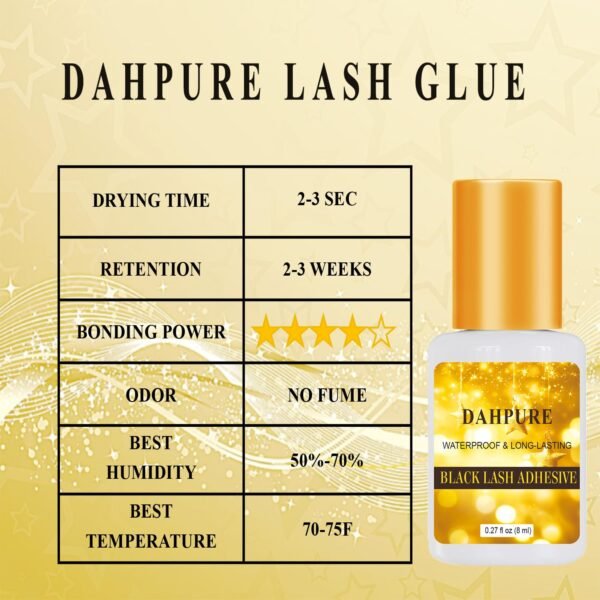 71IwL6wm1sL._SL1500_.jpg Cluster Lash Glue Waterproof Long Lasting for 2-3 Weeks, Strong Hold Eyelash Extension Glue, DIY & Salon, No Irritation