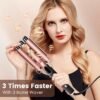 71Iz1DPY-YL._AC_SL1500_.jpg Bo'laiya 5 in 1 Curling Wand Set with Temperature Display, Curling Iron Set with 5 Interchangeable Ceramic Curling Wands, Instant Heat Up, Suitable for All Hair Types (Rose Gold)