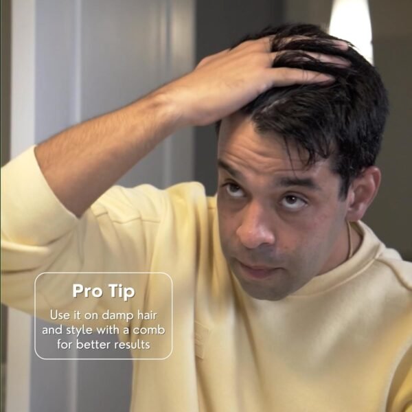 Rolda Black Styling Hair Gel - Medium To Strong Hold With Medium Shine For a Wet Slicked Back Look With All Day Hold - Activated Black Charcoal Covers Grey Hair Instantly 17.6oz