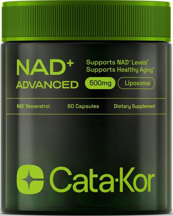 NMNH Supplement Alternative – Liposomal NAD + Resveratrol – High Purity NAD Supplement for Energy, Focus & Anti-Aging – 60 Capsules