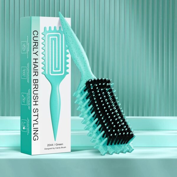 71J37OrK-7L._SL1500_.jpg Curly Hair Brush, Curl Defining Brush with Soft Boar Bristles Detangling Tangled Glides, Wide-Teeth Design Effortlessly Shaping & Defining Curls, Curling Definer for Wet & Dry Hair – Women & Men