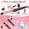 71J4ssSuWjL._AC_SL1500_.jpg Ufree 3 in 1 Curling Iron, Curling Wand Set with Thermal Brush Flat Iron Hair Straightener, Dual Voltage Wand Curler, Instant Heat Up Hair Curler, Include Protective Glove 2 Clips, Gifts for Women