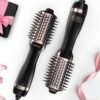 71JGtYgR-PL._AC_SL1500_.jpg Nimmu Hair Dryer Brush Blow Dryer Brush in One, 4 in 1 Hair Dryer and Styler Volumizer for Drying Straightening Curling Volumizing Hair, Upgraded Hot Air Brush with 2.4” Oval Barrel, Black Gold