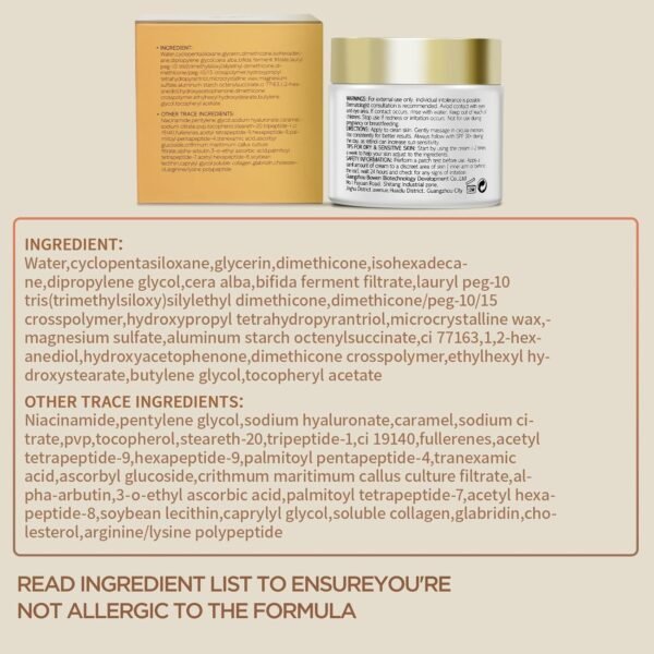 Night Cream for Women – Firming & Tightening Face Moisturizer with Niacinamide, Peptides, Hyaluronic Acid & Vitamin E – Hydrating Skincare for Dry, Mature Skin, 1.76 fl.oz